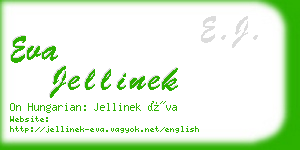 eva jellinek business card